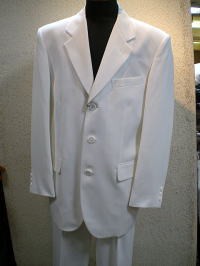 カラースーツ　シングル　白