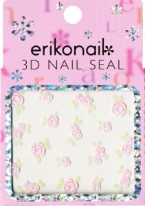 ネイルアートに♪３Ｄネイルシール【ピンク・バラ】◆立体的でとってもかわいいネイルシール★erikonail