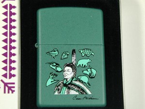 ジッポーZippo Carson Waterman（Indian Art）Pow-Wow#215CW292ネイティブアメリカン（希少）2002