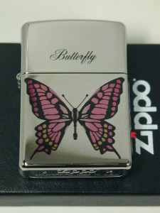 ジッポーZippo バタフライ・蝶（Tatoo Butterfly）チョウ赤 #250新品！