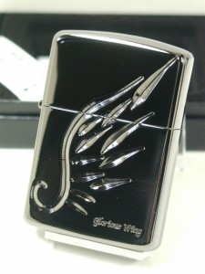 ジッポーZippo アーマー・エンジェルウィングBK黒・彫刻（V-Wing）Armor新品