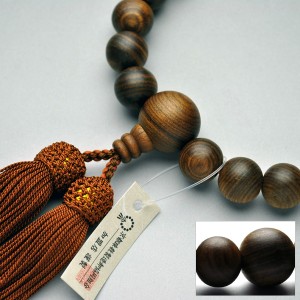 京都数珠製造卸組合・男性用数珠・栴檀（せんだん）素引