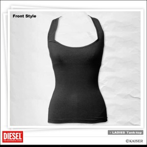 DIESEL(ディーゼル) シンプル★タンクトップ ブラック SALE