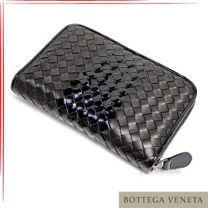 ボッテガ・ヴェネタ BOTTEGAVENETA 長財布 財布 本革 レザー レディース メンズ ブラック イントレチャート 編み込み ブランド アウトレ