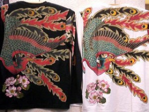 INFINITY インフィニティ　和柄 長袖Tシャツ　鳳凰に蓮華