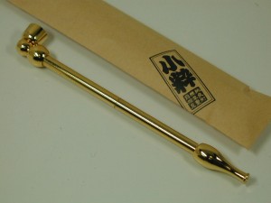 日本製きせる　小粋　こいき煙管 キセル/ゴールド金122mm新品★きせる小物