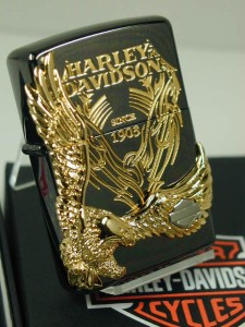 ジッポーZippoハーレー限定サイドイーグル Harley DavidsonHDP-15黒金JP新品