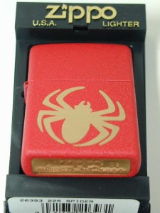 ジッポー2002 Zippo Spider（スパイダー くも）純正・ 赤マット・★新品！専用ケース 