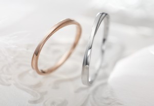 ペアリング ホワイトゴールド K10 送料無料 結婚 カップル LOVERS＆RING　Firstlove  LSR0604PK-WG