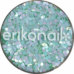 【20%OFF】erikonail 黒崎えり子 ジュエリーコレクション (ERI-187)  ★パステルパールグリーン 直径1ミリの６角ホログラム♪