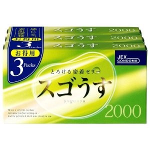 即納★【売れてます!!】☆３個パックでお買い得♪スゴうす2000 コンドーム 12個入り×3個パック　ジェックス ゴム スキン jex うすうす