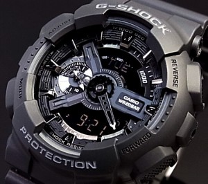 カシオ/G-SHOCK【CASIO/Gショック】アナデジ　メンズ腕時計 ブラック GA-110-1B 海外モデル