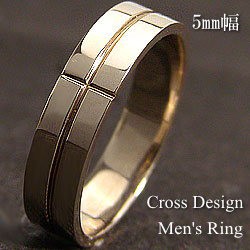 指輪 クロス メンズリング イエローゴールドK10 ring 幅広 指輪 贈り物 結婚 誕生日プレゼント 男性オシャレアイテムの通販はau