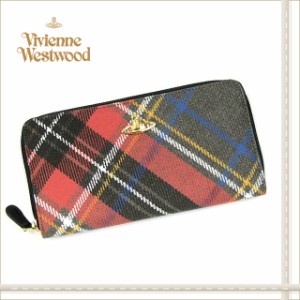 ヴィヴィアン・ウエストウッド/ Vivienne Westwood DERBYゴールドオーブ★ラウンドファスナー長財布RD×BR SALE