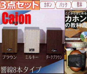 お買い得３点セット打楽器カホン（スナッピー付）＆バッグ＆教本 カホン ペルー 楽器 打楽器 かほん ストリートミュージック 送料無料