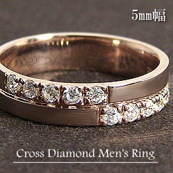 k10 ダイヤモンド　クロス　リング　Diamond cross #20