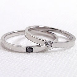 結婚指輪 ペアリング ダイヤモンド ブラックダイヤモンド マリッジリング ホワイトゴールドK10 10金 2本セットの通販はau Wowma