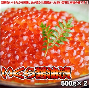 いくら醤油漬 500g×2 送料無料 ※沖縄別途送料加算