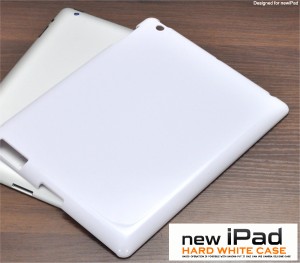 iPad3 第3世代 新しいiPad  iPad4 第4世代 iPad retina 用 ハードホワイトケース  シンプルな白色タイプ 保護ケース バックカバー iPadケ