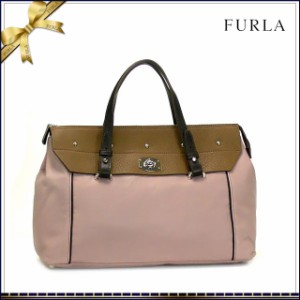 【FURLA 新作】フルラ シルバープレート付きハンドバッグBR×PK 673918 ST.GERMAIN L SHOPPER SALE