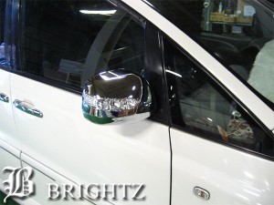 BRIGHTZ ノア 60 65 前期 LEDウィンカー付メッキドアミラーカバー Sタイプ AZR60G AZR65G MIR−SID−050