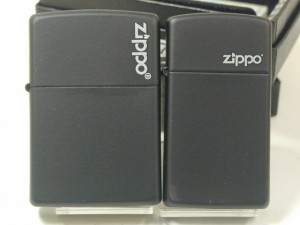 ジッポーZippo ブラックマット・ペア（黒無地）ジッポーロゴ#218＆1618ZL