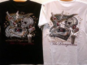 DIABLOS -ディアブロス-  半袖Tシャツ　スカルMUSIC刺繍