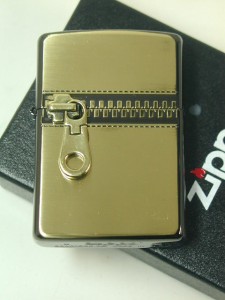 ジッポーZippo ジッパーZipperメタル（両面）ブラス真鍮古美新品