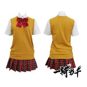 DK790　◆ 一騎当千（いっきとうせん）　孫策伯符　南陽学院制服　風 コスプレ衣装　新品　完全オーダメイドも対応可能