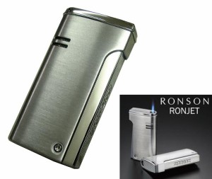 送料210円〜RONSON(ロンソン)RONJET(ロンジェット)バーナーガスライター(クロームサテン)R29-1011