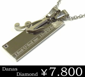 即納 送料無料■ダナスブラックダイヤモンドイニシャルネックレス/Danasイニシャルステンレスネックレス/bdpss08abc-nc31