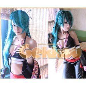 DW453 VOCALOID ボーカロイド knife 初音ミク風 　コスプレウィッグ ＋ウイッグネット 