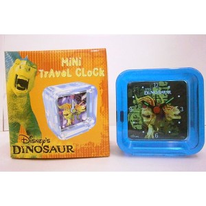 アウトレット品 ディズニー DINOSAUR ダイナソー 置時計 クリアーブルー Mini Travel Clock 送料無料(※代引き不可)