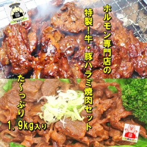 貴重なやわらか牛豚ハラミ焼肉セット 肉 バーベキュー 送料無料 焼肉 もつ BBQ 牛ホルモン 秘伝の味 お買い得セット