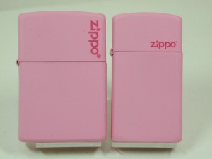ジッポーZippo ピンクマット・ペア（桃 Pink）ジッポーロゴ#238＆1638ZL
