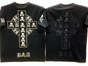 BE AMBITION  ラインストーン  スカルクロス 半袖Tシャツ　ビー・アンビション