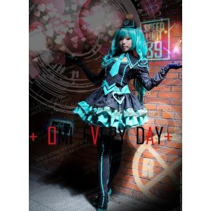 DK1155 ★ VOCALOID ☆ 初音ミク ☆ 恋愛フィロソフィア 風  コスプレ衣装+帽子＋靴下   完全オーダメイドも対応可能  