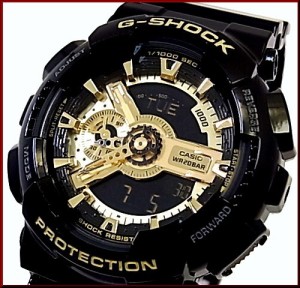 カシオ/G-SHOCK【CASIO/Gショック】Black Gold Series/ブラック ゴールドシリーズ アナデジ メンズ腕時計【海外モデル】GA-110GB-1A