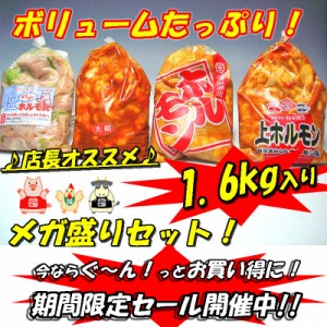 メガ盛りホルモンセット1.6kg バーベキュー 焼肉 Ｂ級グルメ 肉の日 肉 バーベキュー 送料無料 焼肉 もつ BBQ