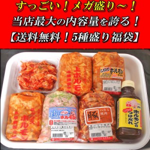 送料無料 人気ホルモンギフト5種盛り福袋 Ｂ級グルメ 焼肉 SALE