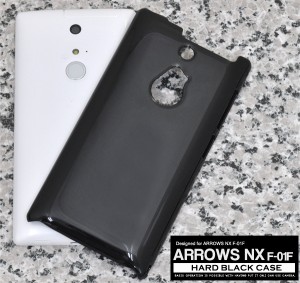 ARROWS NX F-01F ハードブラックケース 黒色ケース ドコモ アローズNX F-01F保護ケース 保護カバー PC ハードケース スマホケース 艶有り