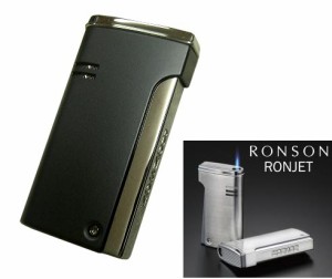 送料210円〜RONSON(ロンソン)RONJET(ロンジェット)バーナーガスライター(黒マットガンメタ)R29-1012