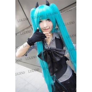 DK2034 VOCALOID 初音ミク　Poker Face風　衣装＋ウイッグ　コスチューム、コスプレ 衣装　完全オーダメイドも対応可能 