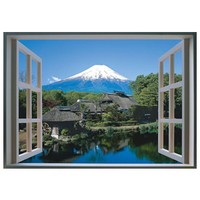 3Dおふろの窓ポスター 富士山の風景 バス用品 癒しグッズ お風呂用ポスター お風呂ポスター 浴室ポスター お風呂 浴室 壁 タイル 貼る ポ