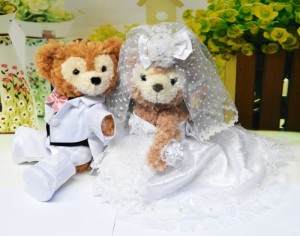 【1万円以上送料無料】ポーチダッフィーコスチューム スーツセットウェディングドレス★wedding dress duffy ディズニー結婚プレゼント 