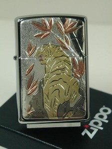 ジッポーZippo 電鋳和柄　とら虎（#250デンチュウバン　タイガー）新品