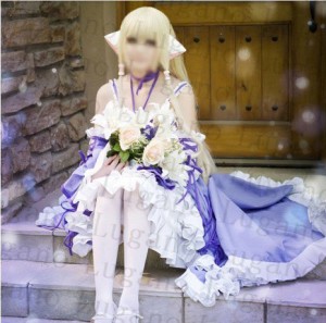 DK3079 chobits　ちょびっツ  ちぃ  華麗ドレス　風  コスチューム コスプレ衣装  完全オーダーメイドも対応可能