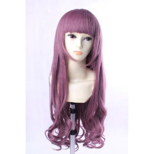 DW1370 原宿風・Lolita日常系 ウィッグ　 エモ、パンク、ロック、原宿、emo.rock.punk パープル wig 