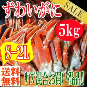 プレミアム認定のお店！船凍品の極上ボイルズワイガニ足5キロ（L）◆身入り抜群！ズワイ/ずわい/かに/蟹/カニ/冷凍A