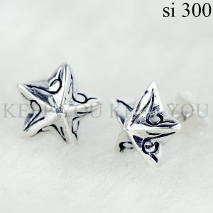 【メール便対応】シルバー925ピアス スター 星型【シルバーアクセサリー SILVER925 スターリングシルバー】si-00300 ┃